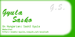 gyula sasko business card